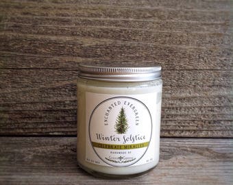 Winter Solstice - Enchanted Evergreen handmade holiday soy candle