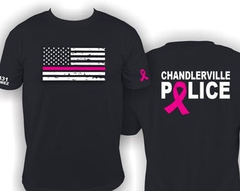 Breast Cancer Awareness - Custom Police "Stars and Stripes" Thin Pink Line, Pink Ribbon (+ Custom Dept) , Pink Ribbon October