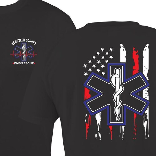 Personalize EMS stars & Stripes T-shirt Red | Etsy