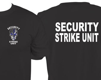 Security Strike Unit with Punisher Skull and American Flag - name optional on chest