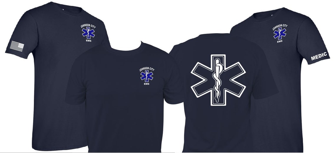 Personalized EMS EMT Paramedic T-shirt With 2 Sleeve Prints - Etsy