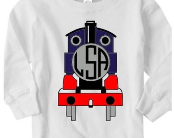 Train Shirt - Toddler or Adult, Monogram, Custom Birthday, Toddler Boys, unisex shirt, Train, Short Sleeve