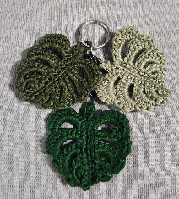 Hkelanleitung fr Monstera Blatt, Pflanze, Blatt-Schlsselanhnger,  Monstera - Etsy.de