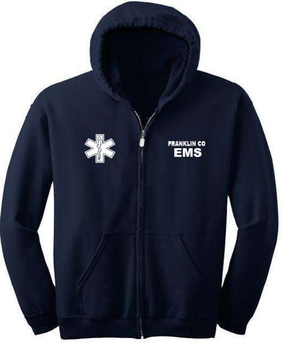 Personalized EMS EMT With Custom Name Full Zip Hoodie Etsy Norway