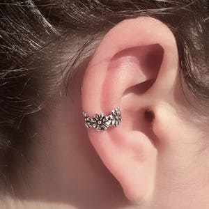 Silber Ohrmanschette - Ohr wickeln - Gefälschte Ohrmanschette - Ohrmanschette Schmuck - Manschette Ohrringe - Wickelohrringe - Knorpelohrring - Nicht durchbohrte Ohrmanschette -EC3