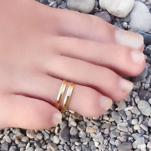 Gold Plated Toe Ring for Women, Adjustable Toe Ring, Boho Toe Ring, Toe Rings For Girls, Simple Toe Ring, Minimalist Toe Ring image 1