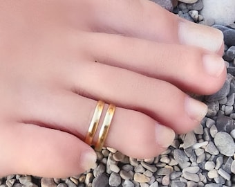 Anillo del dedo del pie chapado en oro para mujer, anillo del dedo del pie ajustable, anillo del dedo del pie boho, anillos del dedo del pie para niñas, anillo del dedo del pie simple, anillo del dedo del pie minimalista