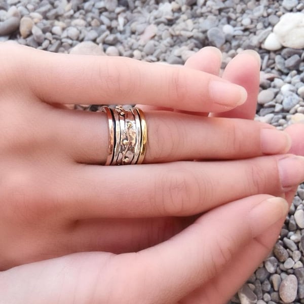 Mixed Metal Ring Etsy