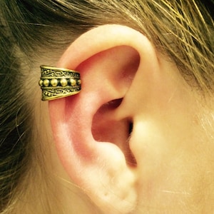 Brass Ear Cuff - Ear Wrap - Fake Ear Cuff - Earcuff Jewelry - Cuff Earrings - Wrap Earrings - Cartilage Earring - Non Pierced Ear Cuff EC33B