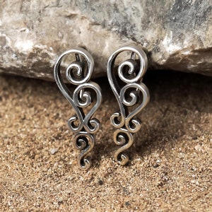Silver Ear Climber - Silver Ear Crawler - Ear Climber Earring - Long Ear Climber - Ear Crawler Earring - Silver Earring - Ear Wrap - EC59