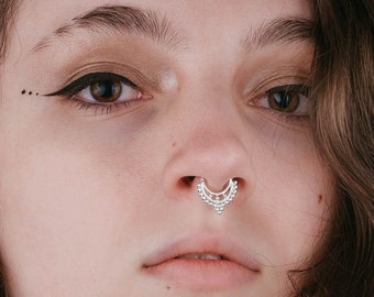 Septum Piercing, Nose Piercing, Daith Piercing, Nose Hoop, Cartilage Earrings, Septum Nose Ring, Septum And Nose Ring, Septum Jewelry (S2)