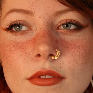 18k Gold Nose Ring - 18k Gold Nose Hoop - Nose Jewelry - Nostril Hoop - Nose Piercing - Nostril Ring - Nostril Jewelry - Indian Nose Ring