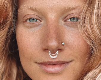 Fake Septum Ring - Faux Septum Ring - Fake Piercing - Clip On Piercing - Clip On Septum - Septum Jewelry - Septum Cuff - Nose Jewelry (SF8S)