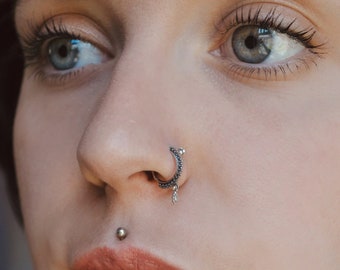 Sterling Silver Nose Ring, Indian Nose Hoop, Tribal Nose Ring, Nose Piercing, Nose Jewelry, Piercing Nez, Nostril Ring