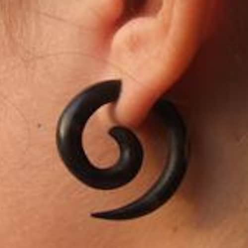 Faux Gauge Earrings Fake Ear Stretcher Fake Plug Earrings Etsy