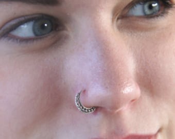 Fake Nose Ring - Faux Nose Ring - Fake Nose Hoop - Faux Nose Hoop - Fake Piercing - Faux Piercing - Fake Nose Piercing - Nose Jewelry NL16SF