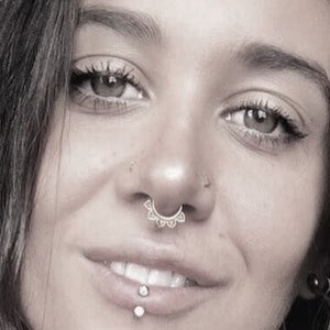 Silver Septum Ring - Septum Jewelry - Septum Piercing - 18G Septum Ring - Tribal Septum Ring - Indian Septum Ring - Indian Nose Ring (S46)