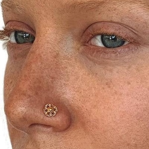 Gold Nose Stud - Tiny Nose Stud - Small Nose Stud - Tribal Nose Stud - Indian Nose Stud - Nose Jewelry - Nose Piercing - Nostril (NG18)
