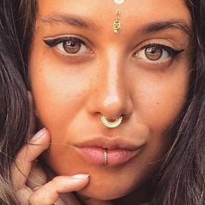 8mm Lip Ring, 16G Lip Ring, Piercing Jewelry, Unique Lip Piercing, Middle Lip Ring Jewelry, Bottom Lip Ring, Small Lip Ring, Hot Lip Ring
