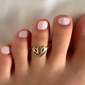 Anillo del dedo del pie anillo del dedo del pie de latón anillo del dedo del pie ajustable anillo del pie accesorios del pie joyería del pie joyería de la playa joyería de verano T76B imagen 1