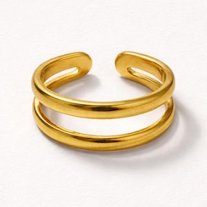 Bague d'orteil en argent sterling plaqué or, style bohème réglable