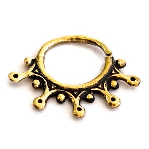 Bay Messing Septum Ring - Septum Schmuck - Piercing - 18G Septum Ring - 16G Septum Ring - Indischer Septum Ring (B50)