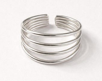 Anello per alluce regolabile in argento sterling – Gioiello minimalista per i piedi