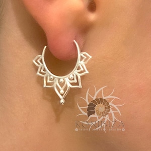 Silver Hoops - Small Hoops - Tiny Hoops - Silver Earrings - Gypsy Earrings - Tribal Earrings - Indian Earrings - Ttibal Hoops - Indian Hoops