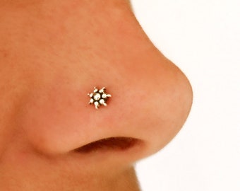 60pcs Nouveau Nez Anneau Fashion Body Jewelry Nose Pin chirurgical Piercing Cristal Stud 