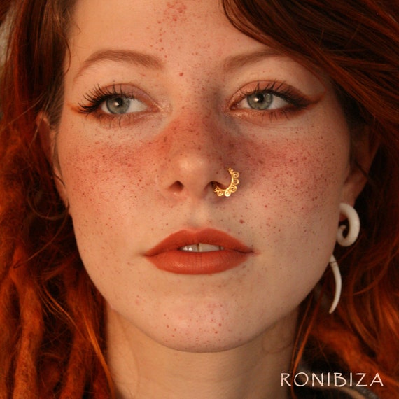 Nose Rings Boho Body Jewelry | Tiny Nose Ring Body Jewelry | Gold Heart  Nose Ring - Piercing Jewelry - Aliexpress