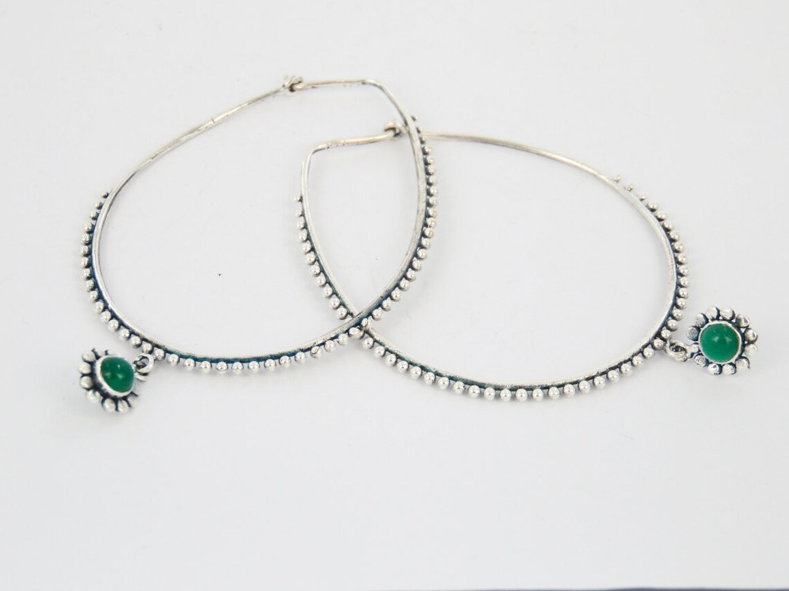 Silver Earrings Silver Hoops Ethnic Hoops Gypsy Hoops Etsy Israel