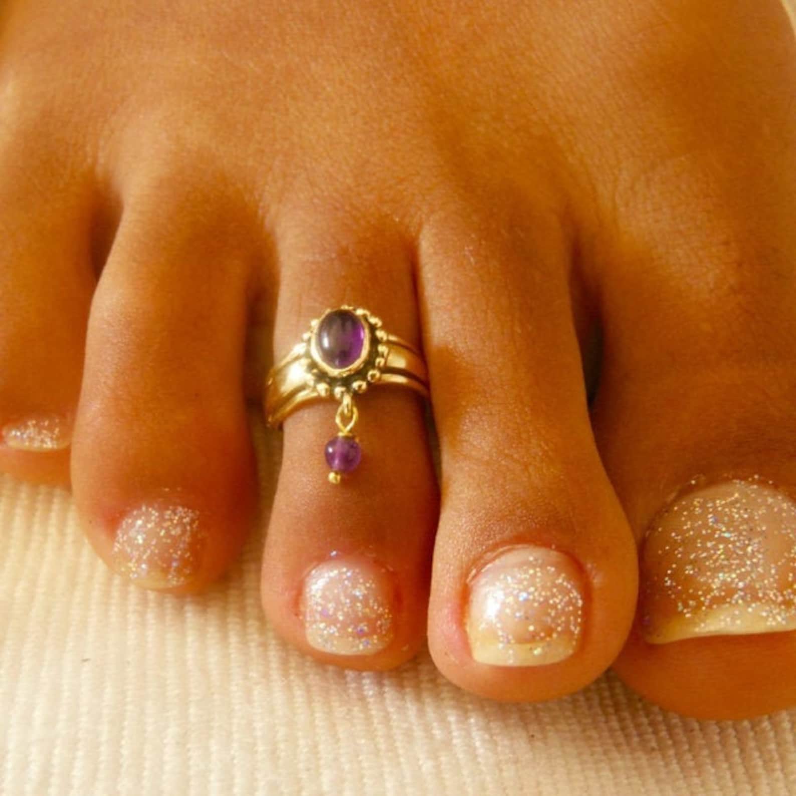 Toe Ring Silver Toe Ring Adjusable Toe Ring Foot Etsy