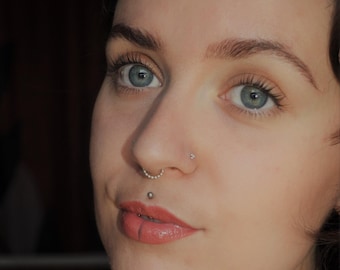 16 Gauge Surgical Steel Septum Ring, 8mm Clicker Jewelry