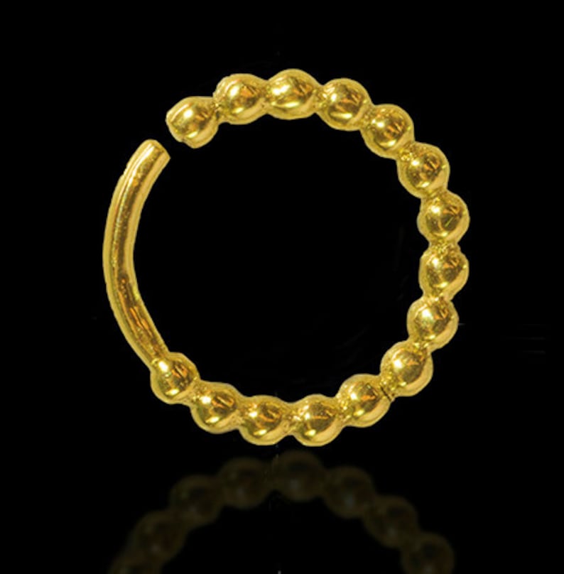 Anuj Gold Septum Ring Septum Jewelry Septum Piercing 18G Etsy