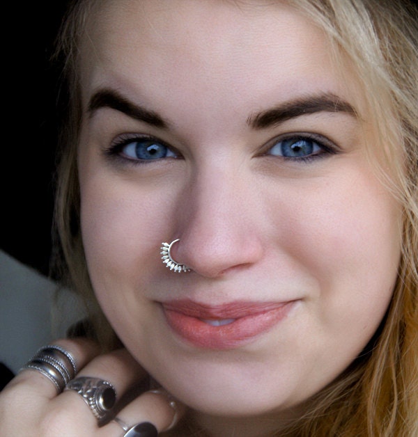 Silver Nose Ring Silver Nose Hoop Indian Nose Ring Etsy