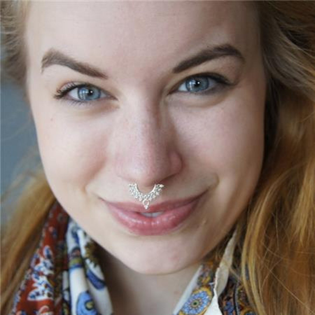 Fake Septum Ring Faux Septum Ring Fake Septum Piercing Clip on Piercing