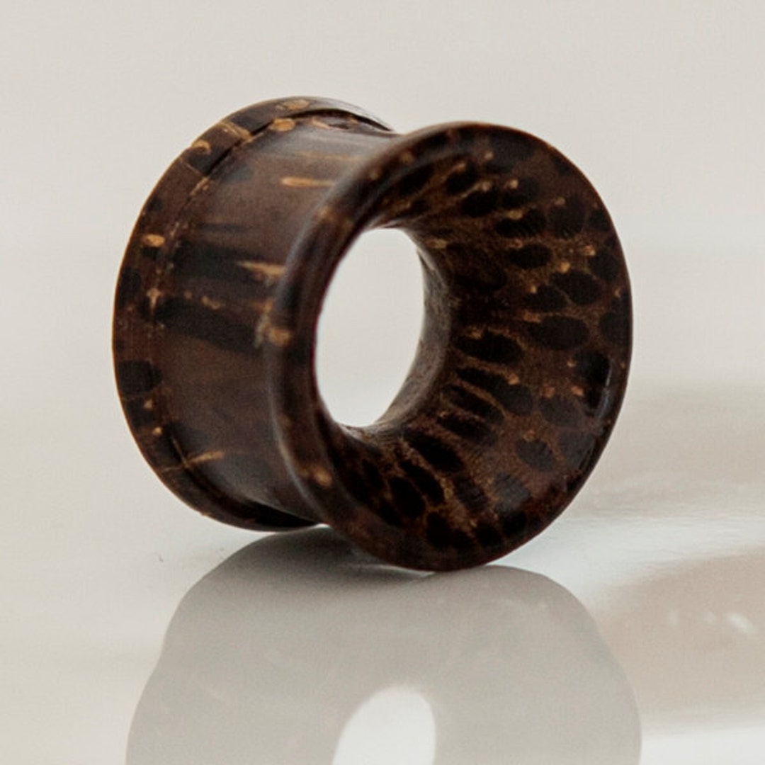 Wood Ear Plugs Wood Ear Tunnels 416mm Plugs Palm Wood Etsy