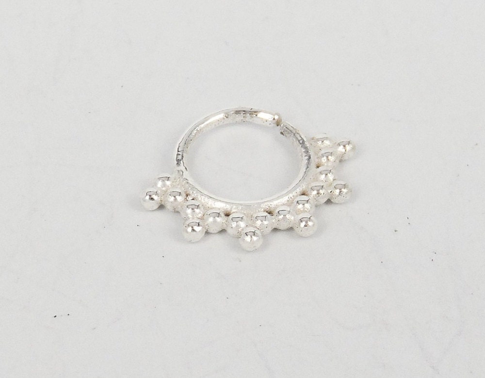 Akash Silver Septum Ring Septum Jewelry Septum Piercing Etsy Israel