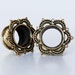 Esha Brass Plugs - Ear Plugs - Ear Gauges - Tribal Plugs - Indian Plugs - Piercing Plugs - Gauge Jewelry - Ear Tunnel - Brass Tunnel (BT1) 