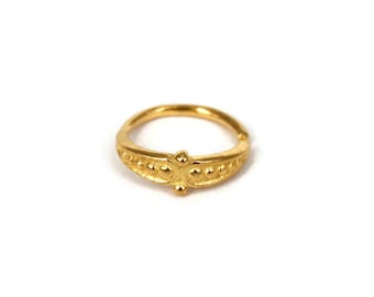 Joyería para la nariz, aro nasal pequeño de 20 g, piercing para la fosa nasal, aro nasal minimalista, aro nasal indio, aro nasal chapado en oro, piercing para la nariz