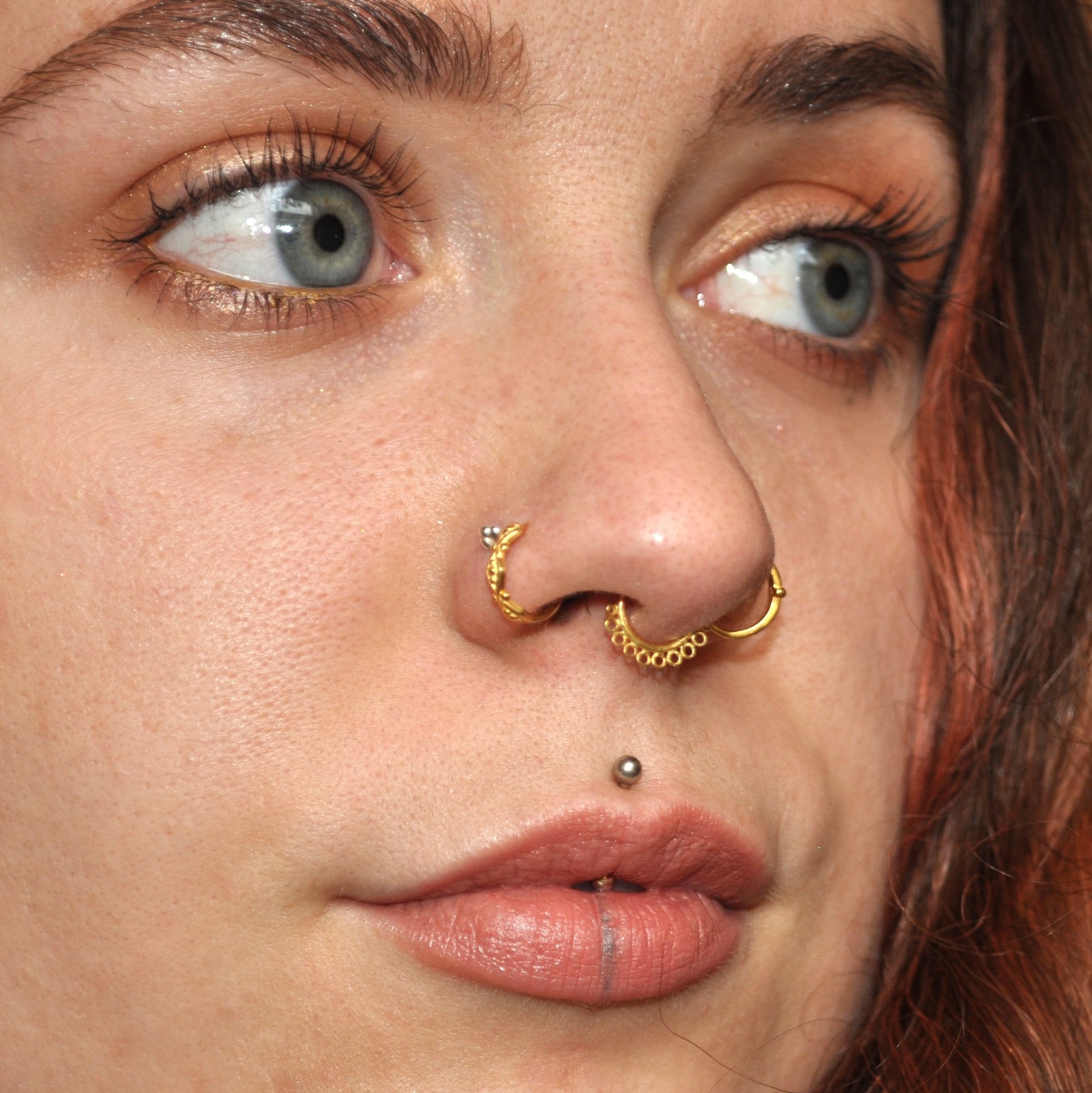 Gold Nose Ring Hoop Tribal Nose Ring Indian Nose Ring Etsy