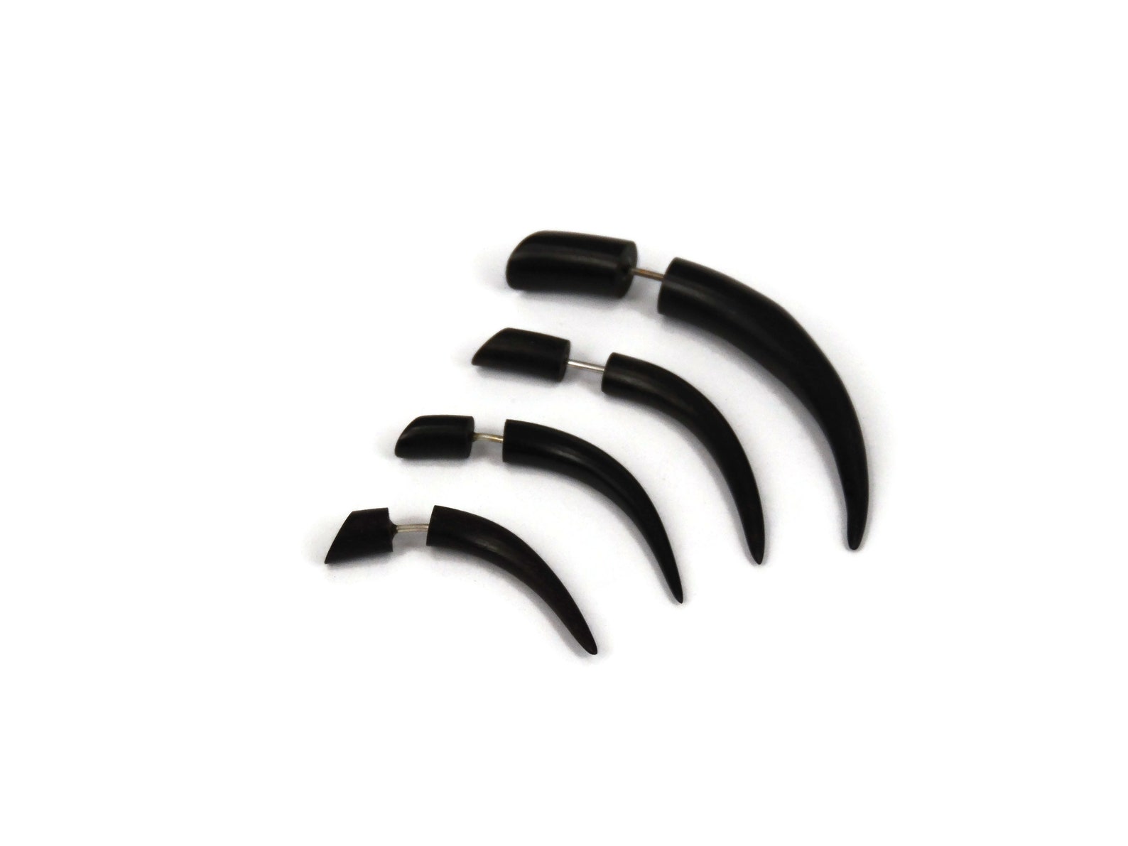 Fake Gauge Earrings Fake Ear Gauges Fake Plug Earrings Wood Etsy