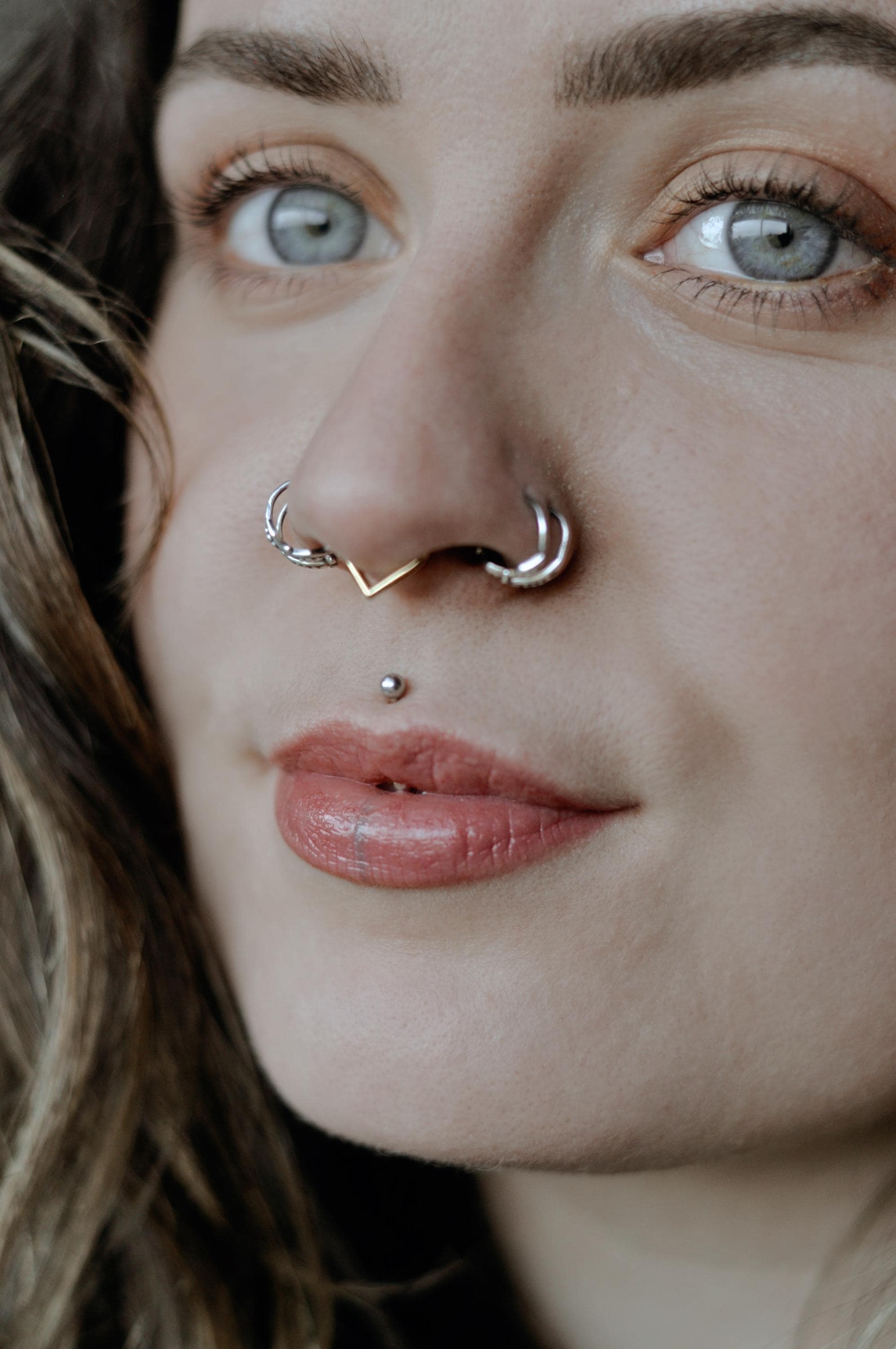 Buy V Shape Septum Ring, Gold Indian Nose Hoop, 16g Surgical Steel
