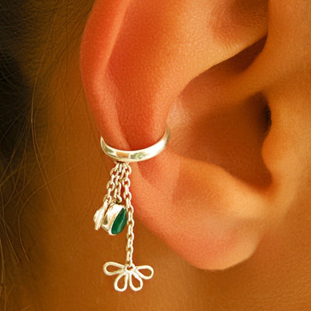 Silver Ear Cuff Ear Wrap Fake Ear Cuff Earcuff Jewelry Etsy