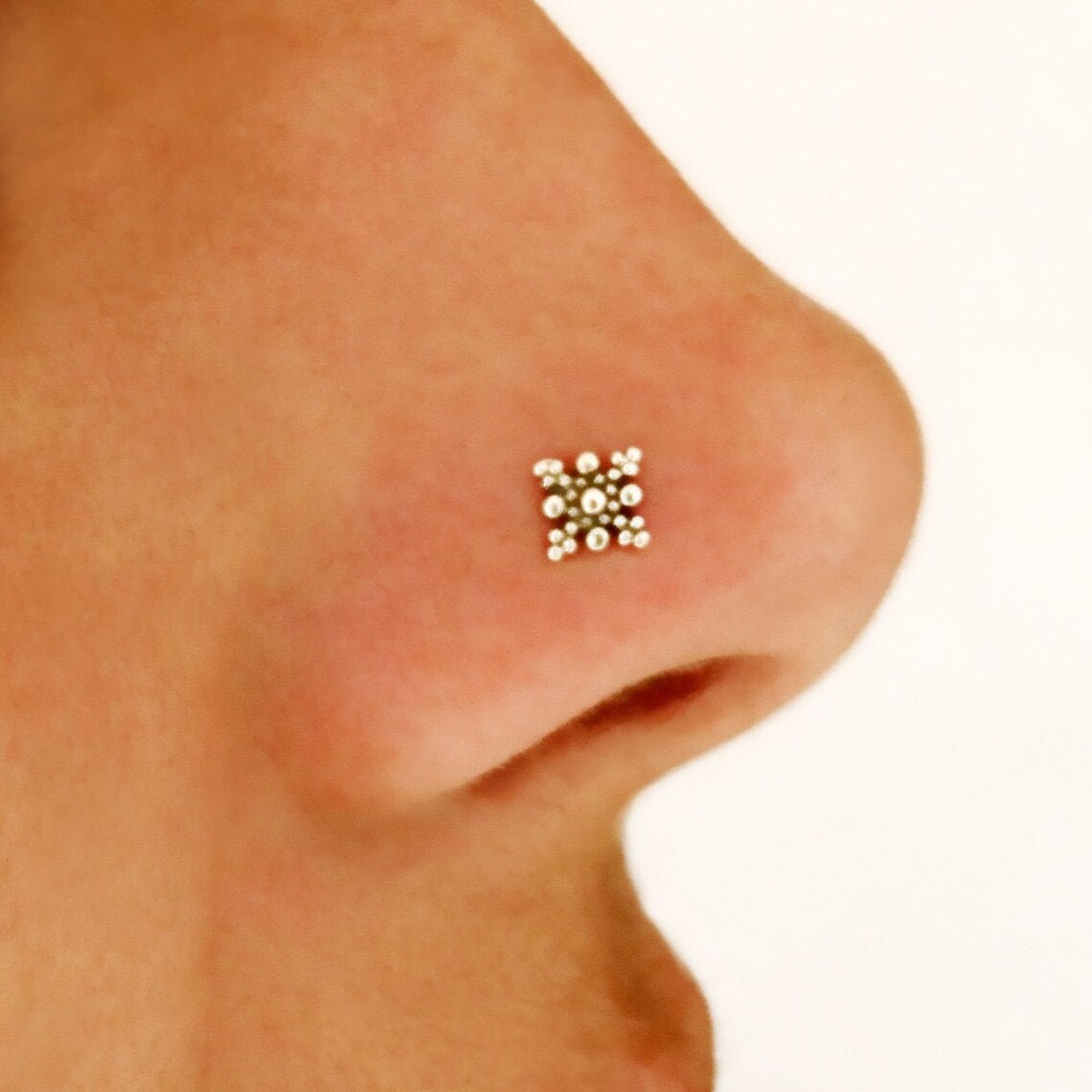 Silver Nose Stud Tiny Nose Stud Small Nose Stud Nose Etsy
