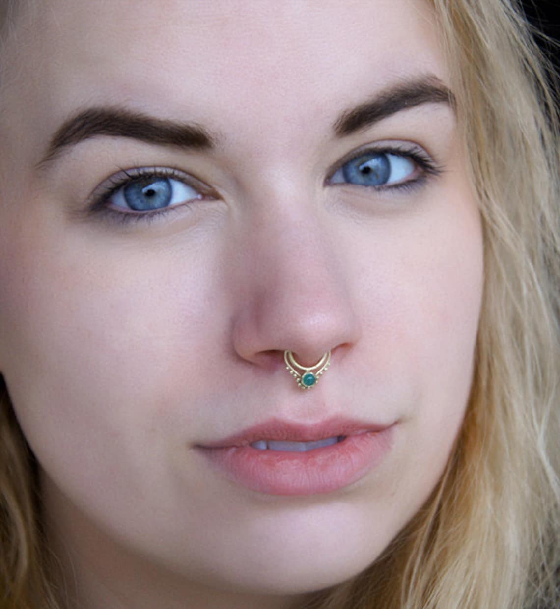 Brass Septum Ring 16G Septum Ring Septum Jewelry Septum Etsy