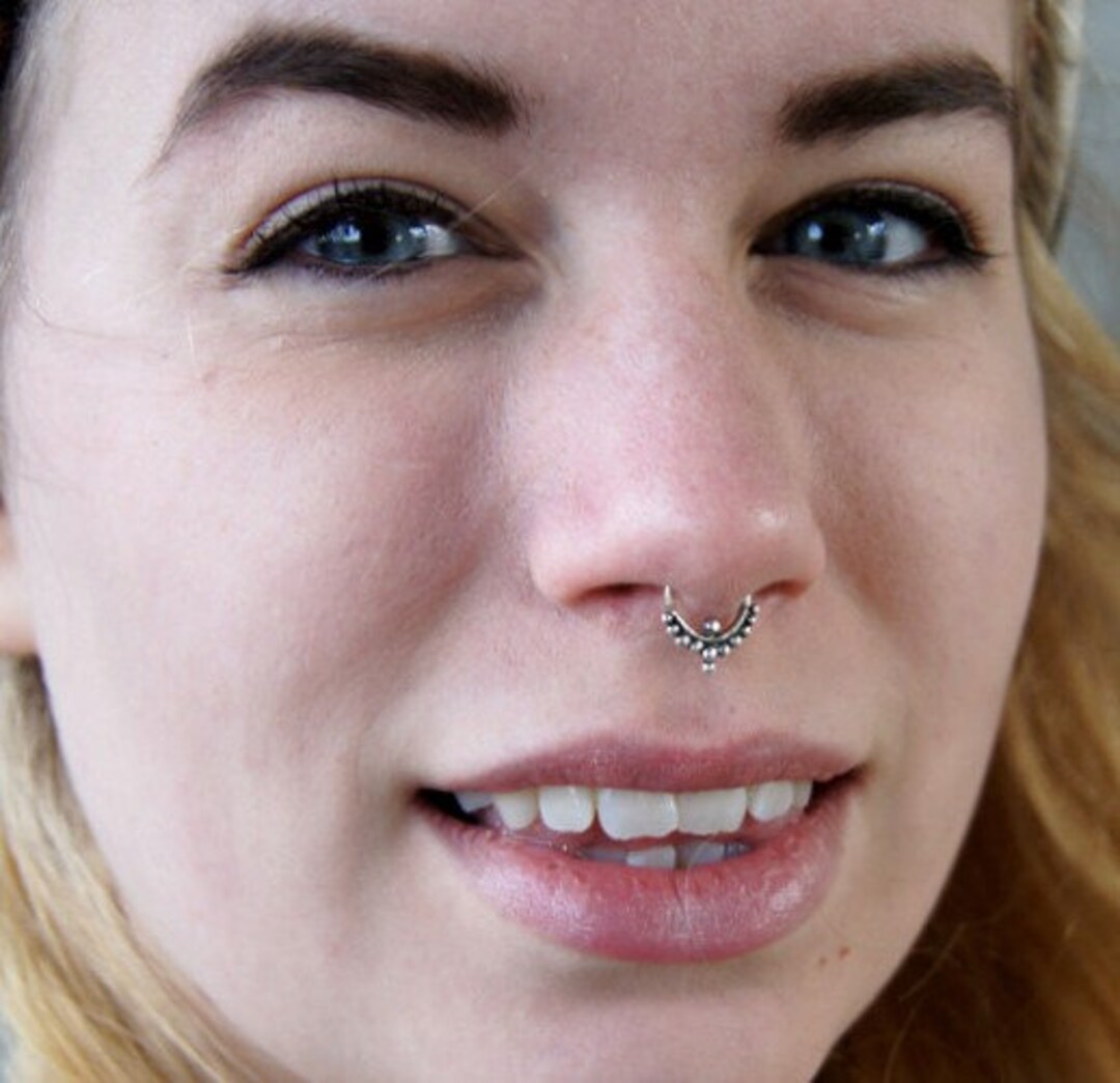 Ball Septum Ring Septum Jewelry Septum Piercing 18G Etsy
