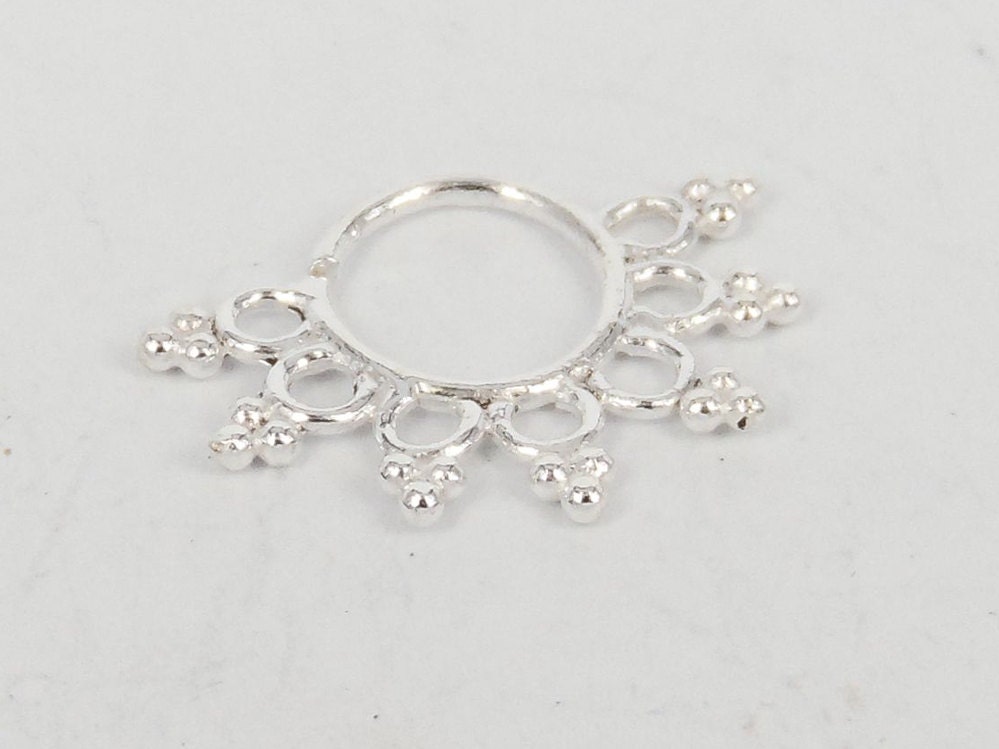 Anit Silver Septum Ring Septum Jewelry Septum Piercing Etsy Israel