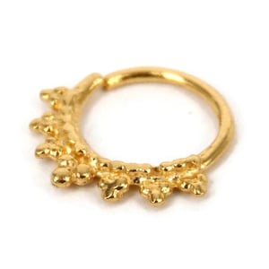 Indian Nose Ring, Tribal Nose Ring, Gold Nose Ring, 20g Nose Hoop, Nose Piercing, Nose Jewelry, Nostril Ring, Nostril Jewelry, 20g Nose Ring