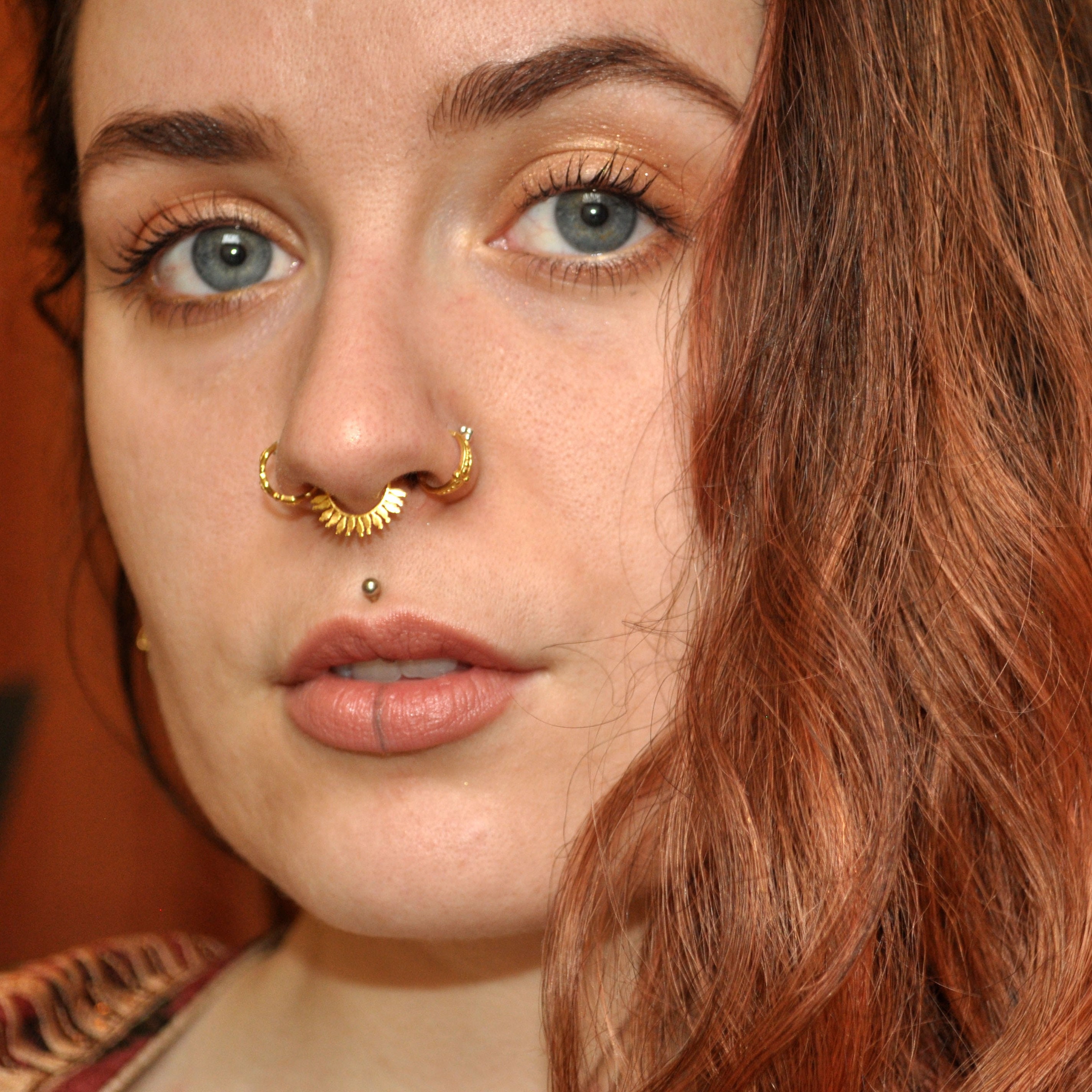 Gold Nose Ring Gold Nose Hoop Indian Nose Ring Tribal Etsy Israel